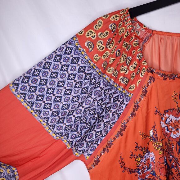 Free People Top Small Colorful Floral Positano Off Shoulder - Picture 3 of 11